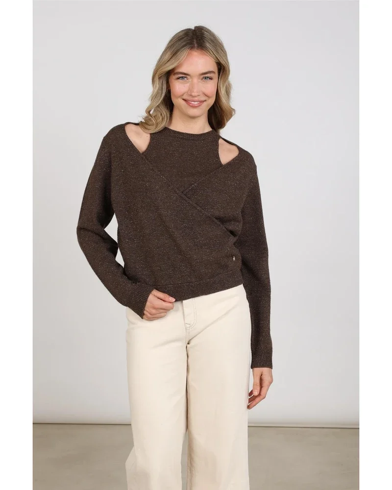 Merel Pullover Lurex Bruin 1 Merel Pullover Lurex Bruin 1