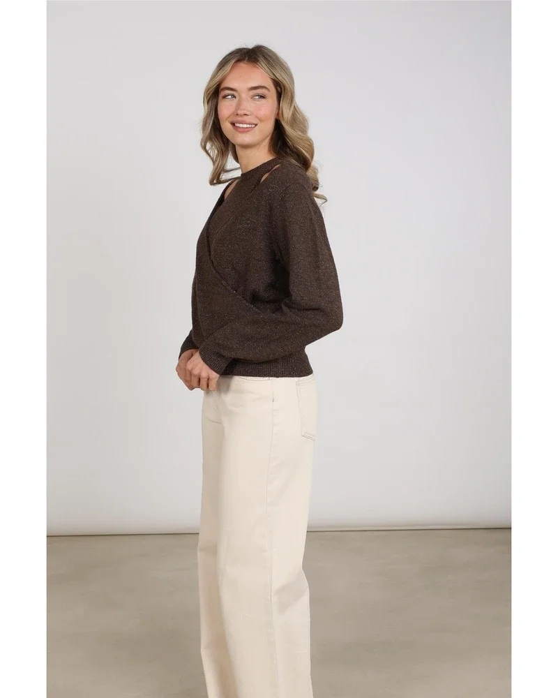 Merel Pullover Lurex Bruin 1 Merel Pullover Lurex Bruin 1