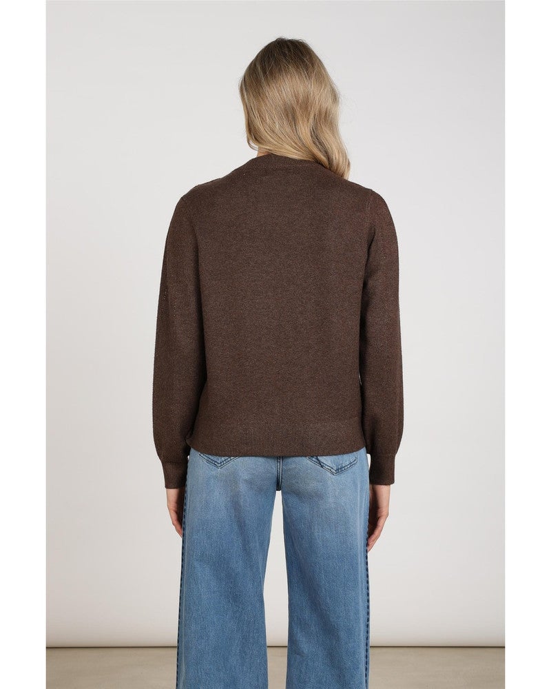 Molly Pullover Strass Bruin 1 Molly Pullover Strass Bruin 1