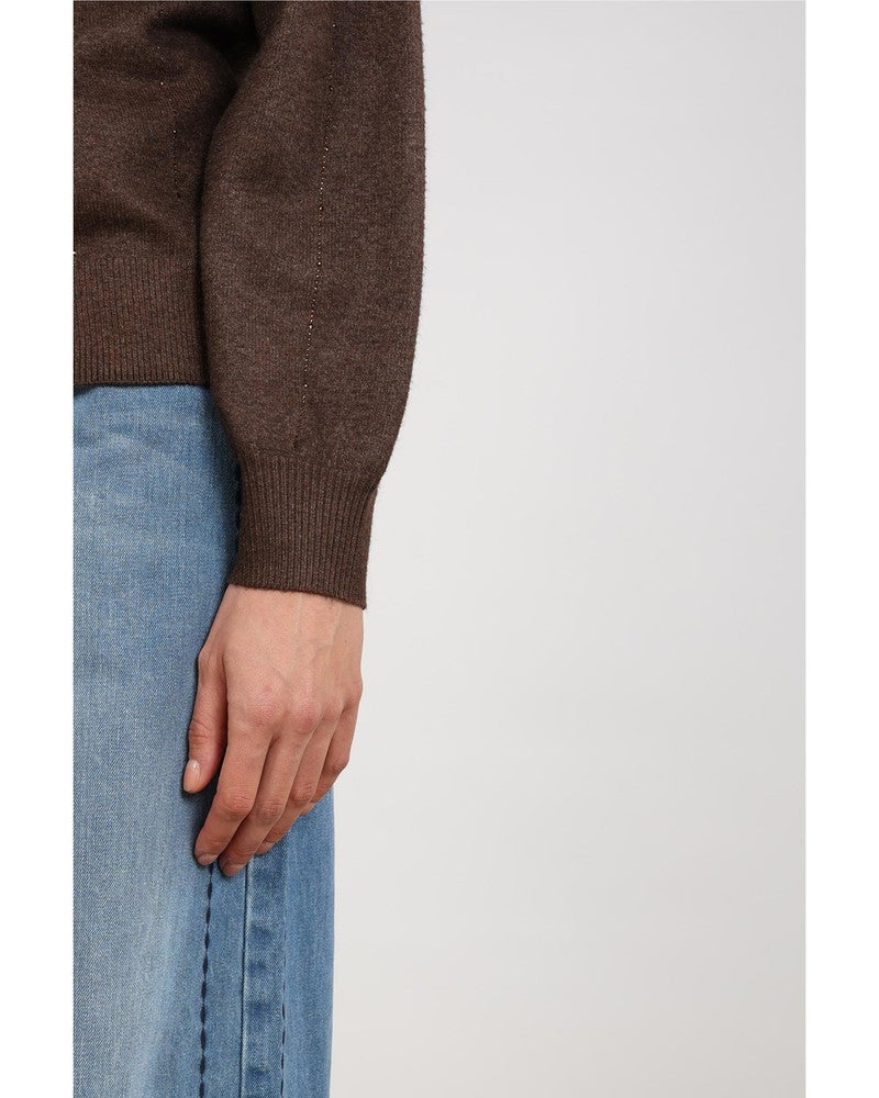 Molly Pullover Strass Bruin 1 Molly Pullover Strass Bruin 1