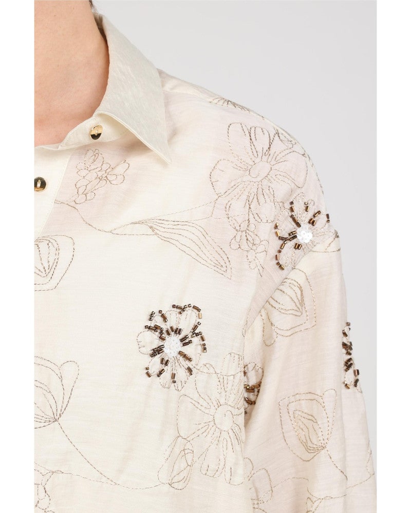 Aaliya Blouse Embroidery Off White Aaliya Blouse Embroidery Off White