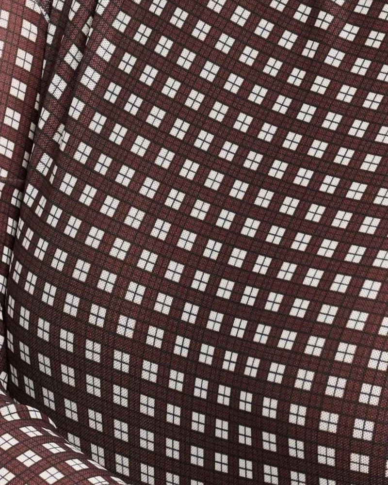TURTLENECK - Romi Mesh Check Brown Bruin 1 TURTLENECK - Romi Mesh Check Brown Bruin 1