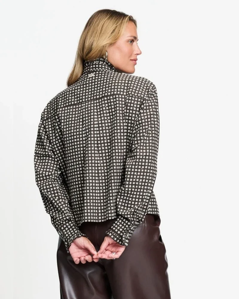 BLOUSE - Noa Check Brown Bruin 1 BLOUSE - Noa Check Brown Bruin 1