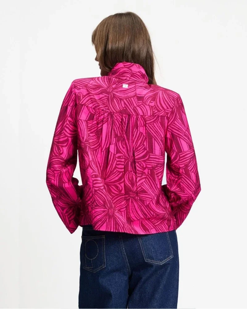 BLOUSE - Sara Ribbon Pink Roze BLOUSE - Sara Ribbon Pink Roze