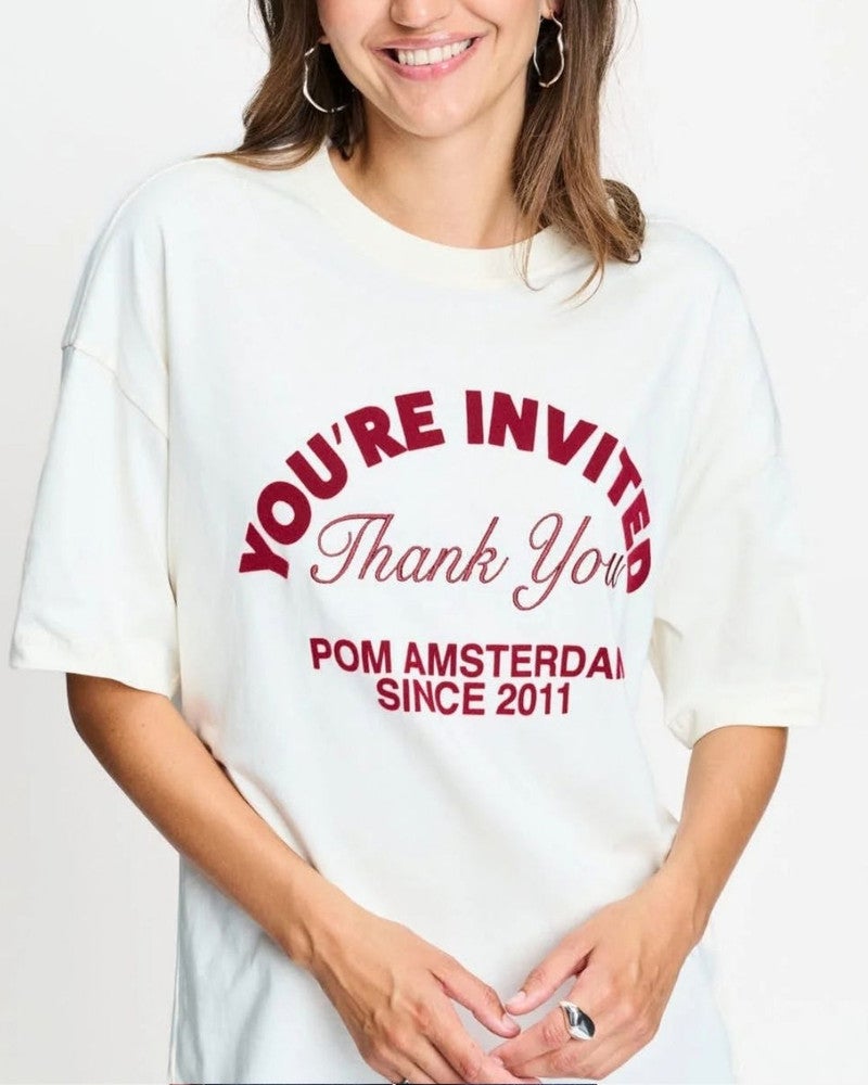 T-SHIRT - Tess You're Invited Beige T-SHIRT - Tess You're Invited Beige