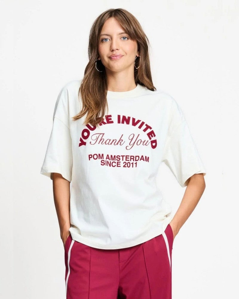 T-SHIRT - Tess You're Invited Beige T-SHIRT - Tess You're Invited Beige