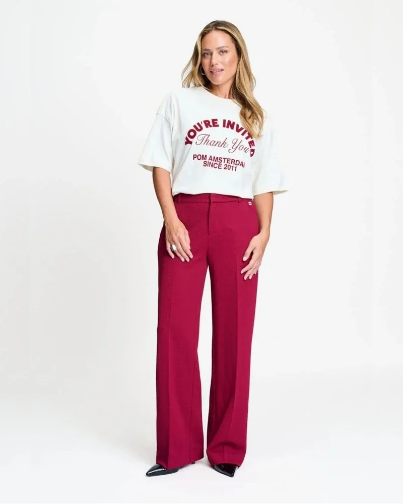 PANTS - Lara Burgundy Red Rood PANTS - Lara Burgundy Red Rood
