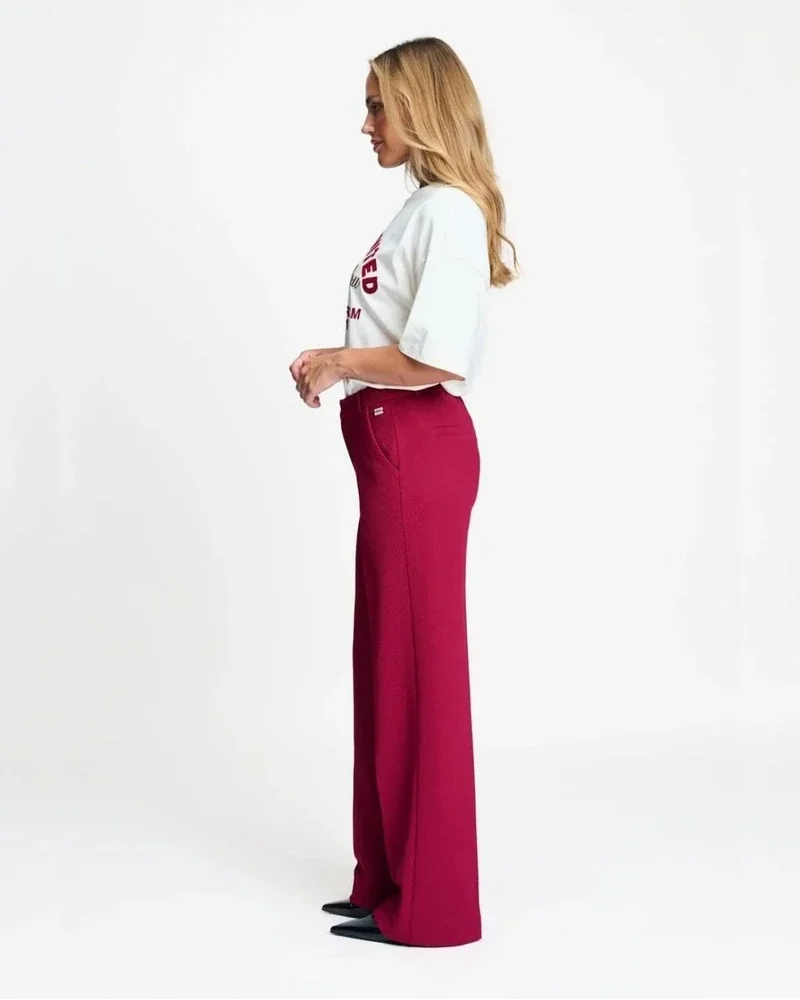 PANTS - Lara Burgundy Red Rood PANTS - Lara Burgundy Red Rood
