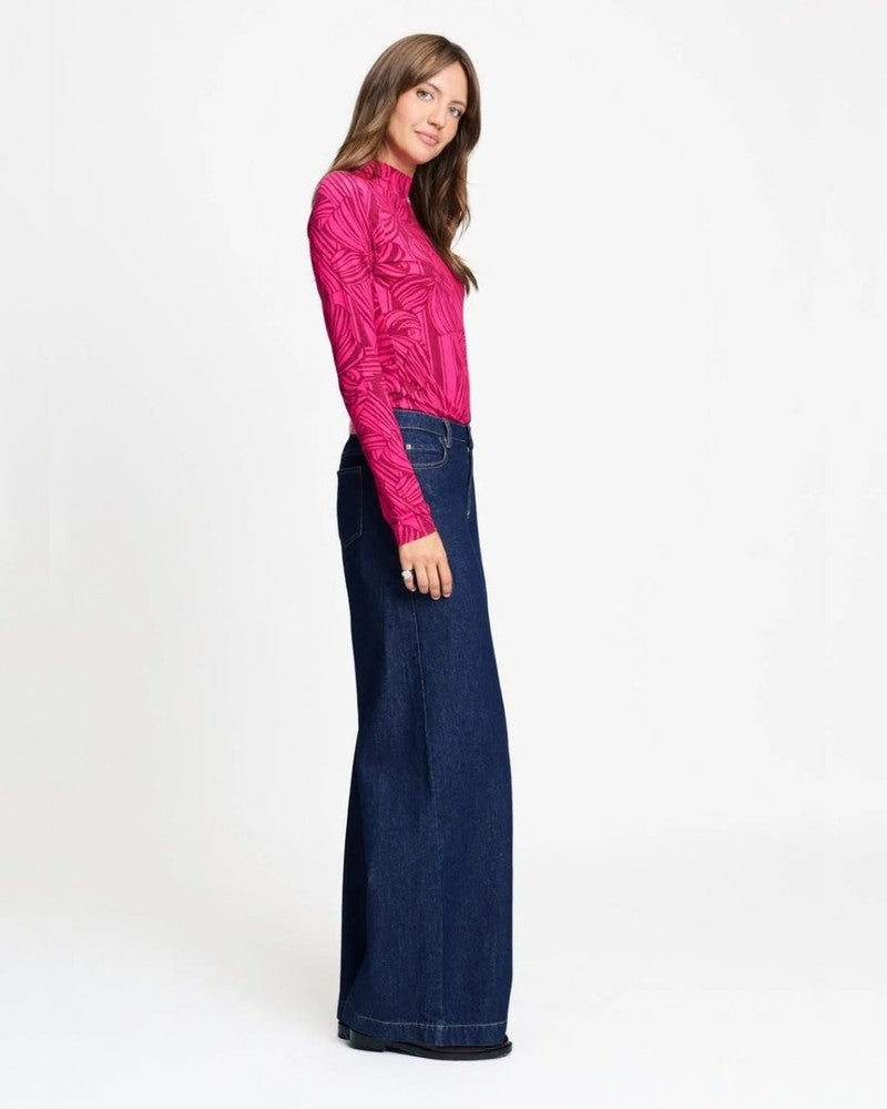 TURTLENECK - Romi Jersey Ribbon Pink Roze TURTLENECK - Romi Jersey Ribbon Pink Roze
