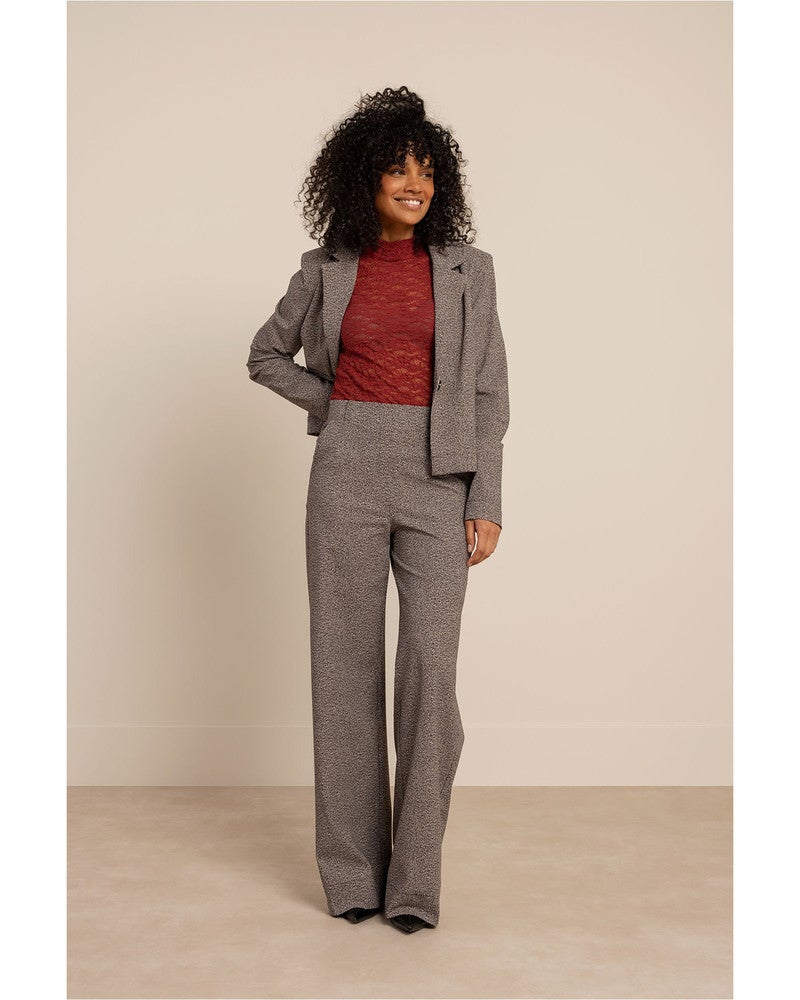 Jorine tweed look jacket Zwart 1 Jorine tweed look jacket Zwart 1