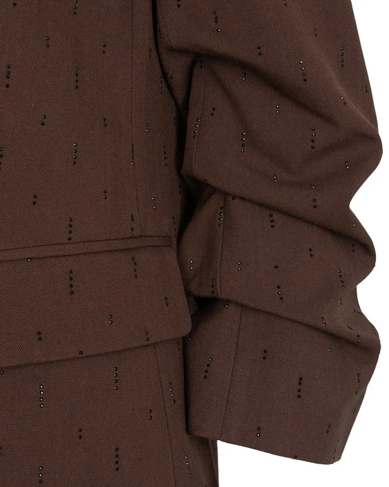 Blazer 3/4 sleeve rhinestones Bruin 1 Blazer 3/4 sleeve rhinestones Bruin 1