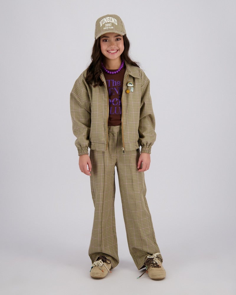 Susie Check Pants Beige Susie Check Pants Beige