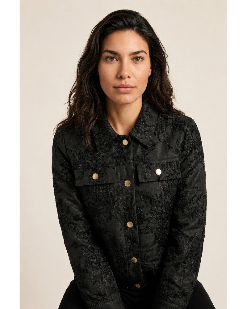 Blouson Rexie Damast Zwart 1 Blouson Rexie Damast Zwart 1