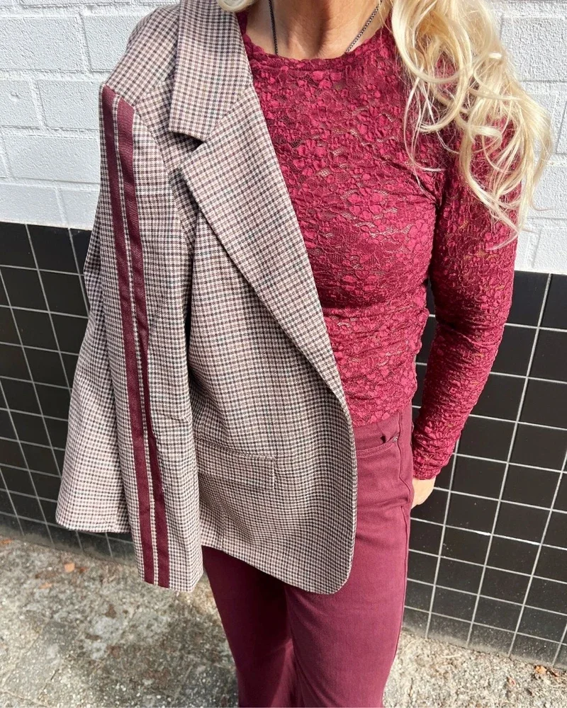 Blazer check + tape Bordeaux Blazer check + tape Bordeaux