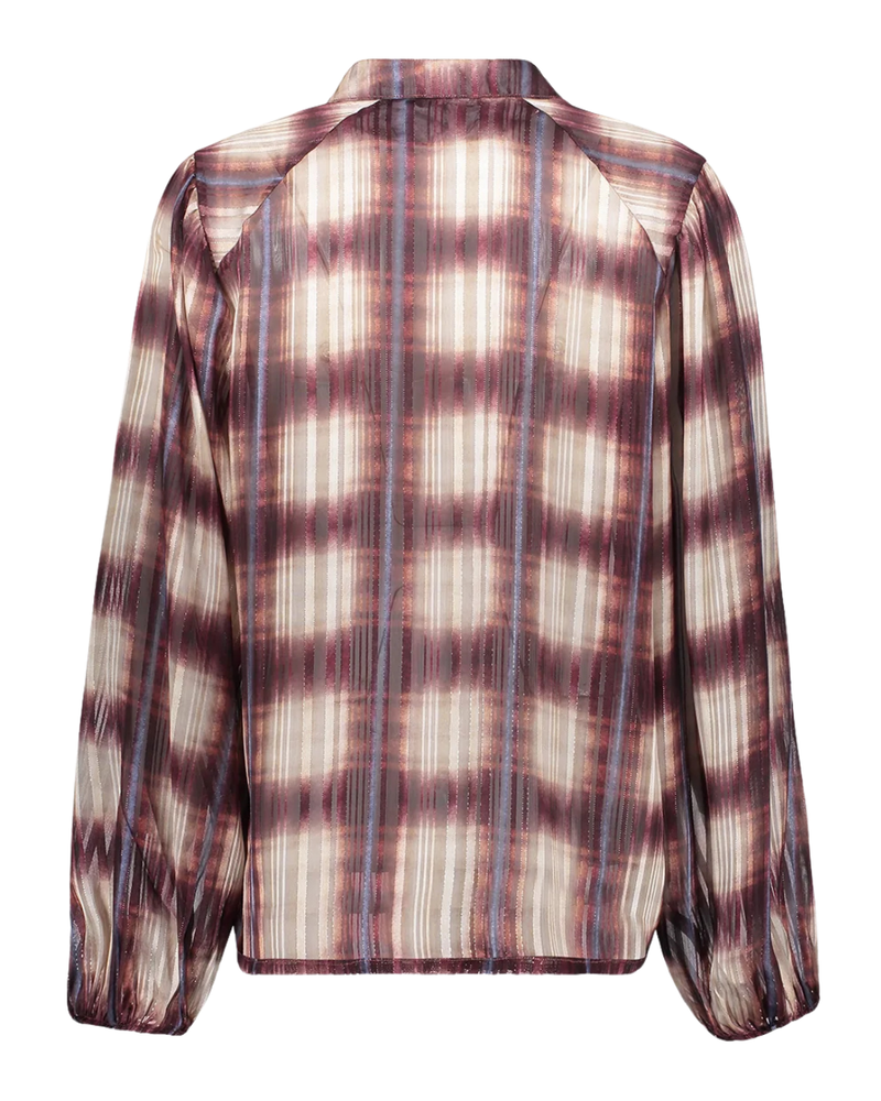 Blouse check lurex Bordeaux Blouse check lurex Bordeaux