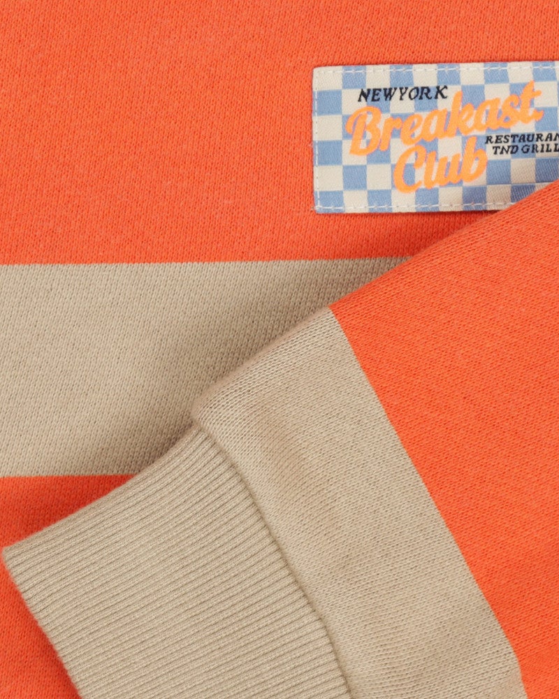 Beeston Sweater Block Stripes Oranje Beeston Sweater Block Stripes Oranje