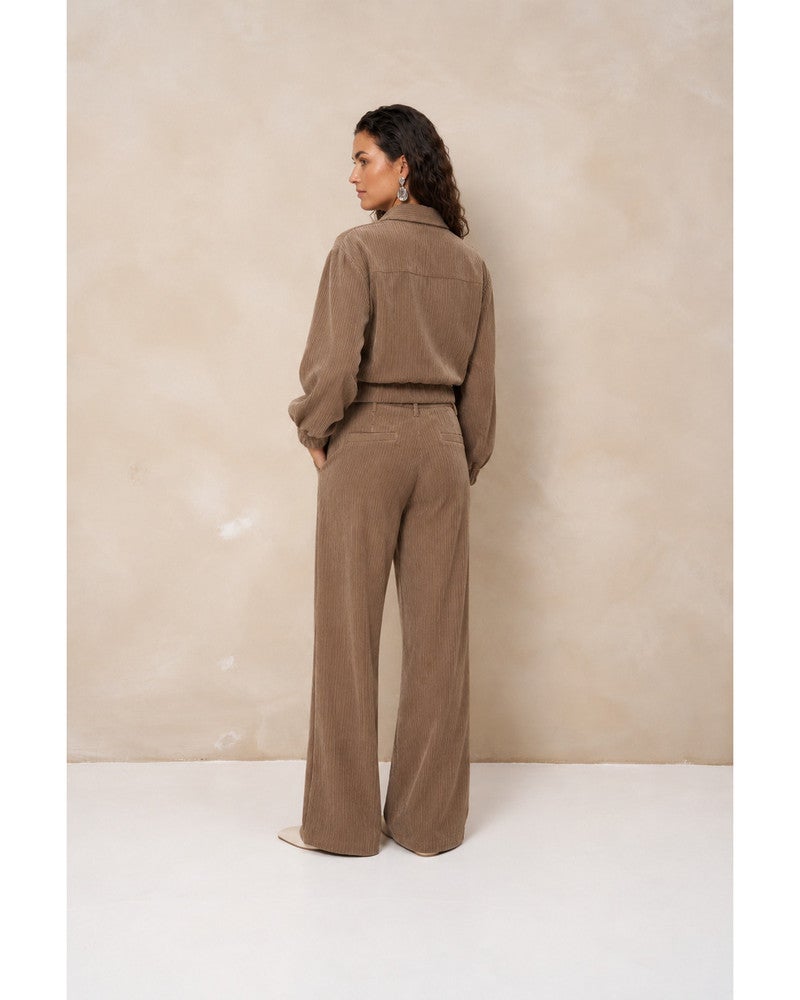 Pant Josy - Pleated Corduroy Beige Pant Josy - Pleated Corduroy Beige
