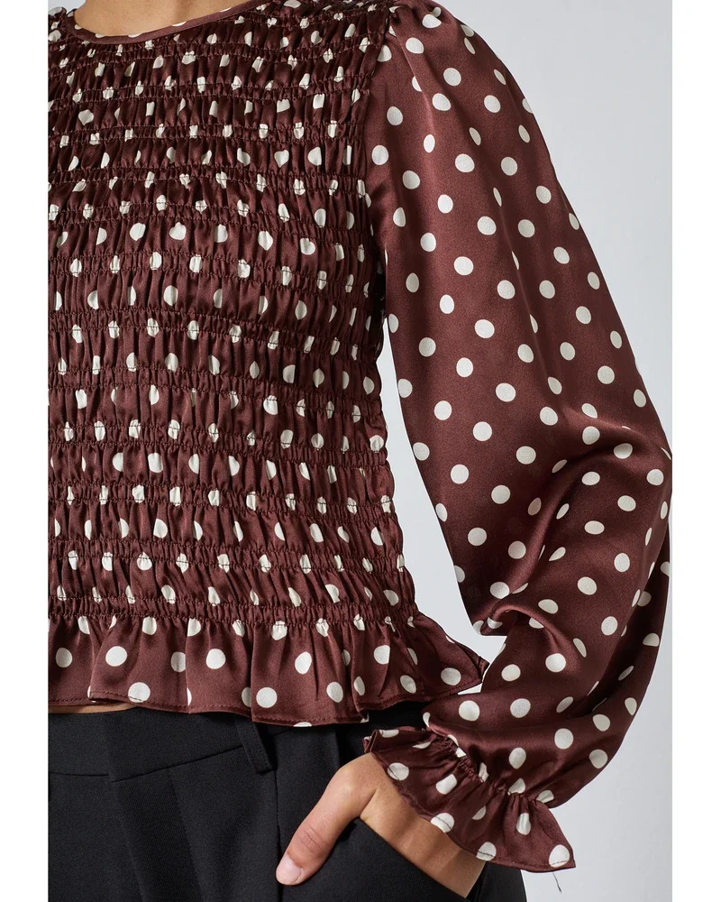 19521 NIX-LS15 Blouse Bruin 1 19521 NIX-LS15 Blouse Bruin 1