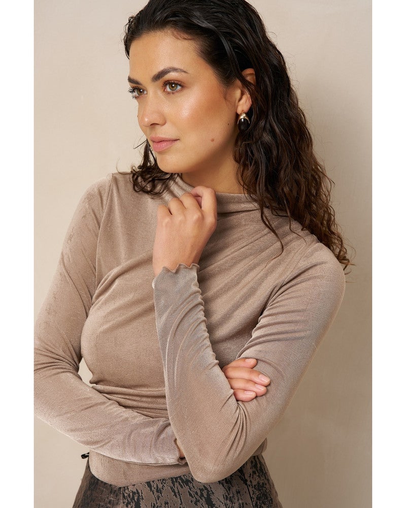 Top Jimmi - Draped Uni Beige Top Jimmi - Draped Uni Beige