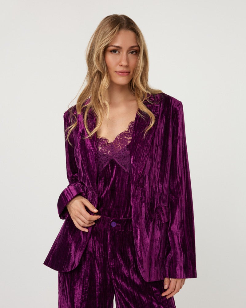 Blazer structure velours Bordeaux Blazer structure velours Bordeaux