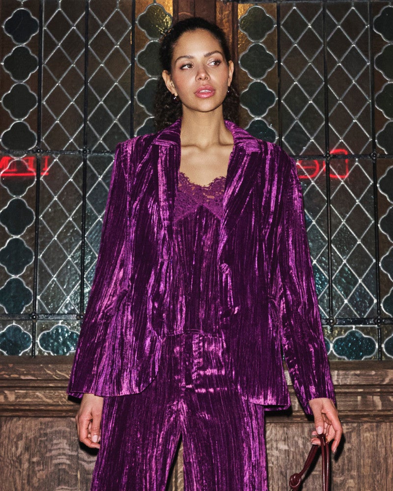 Blazer structure velours Bordeaux Blazer structure velours Bordeaux