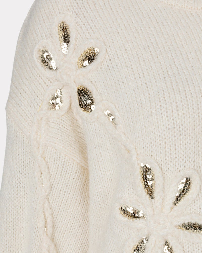 Sweater sequin flowers Off White Sweater sequin flowers Off White