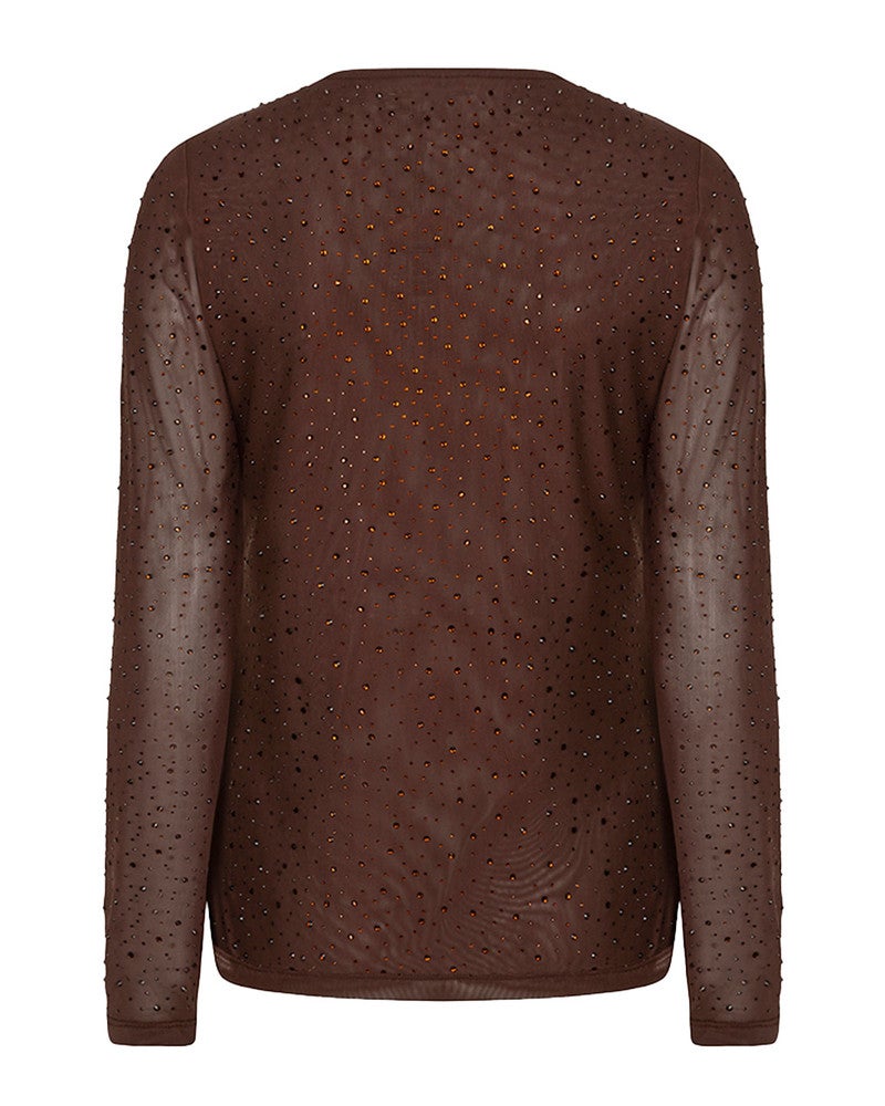 Top mesh rhinestones Bruin 1 Top mesh rhinestones Bruin 1