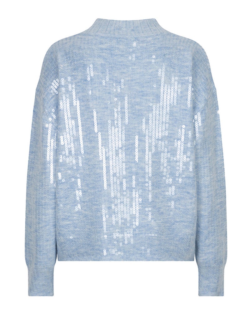Sweater boxy sequins Blauw Sweater boxy sequins Blauw