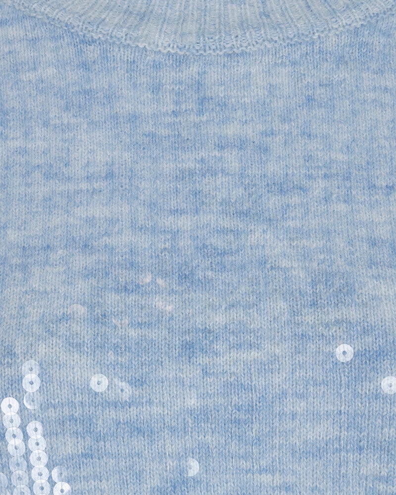 Sweater boxy sequins Blauw Sweater boxy sequins Blauw