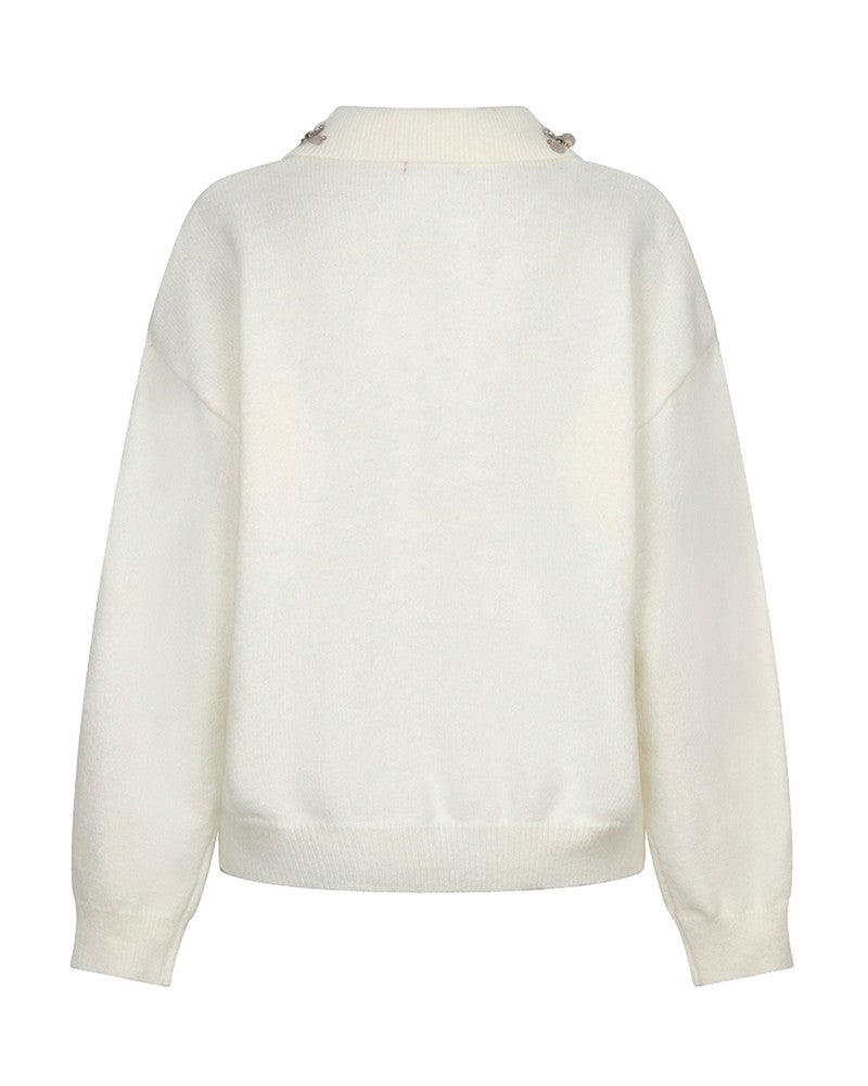 Sweater beaded collar Off White Sweater beaded collar Off White