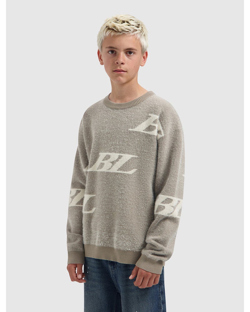 Junior Multi Monogram Crewneck Knit Bruin 1 Junior Multi Monogram Crewneck Knit Bruin 1