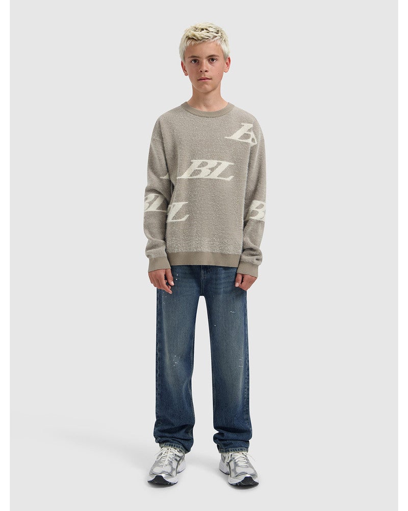 Junior Multi Monogram Crewneck Knit Bruin 1 Junior Multi Monogram Crewneck Knit Bruin 1