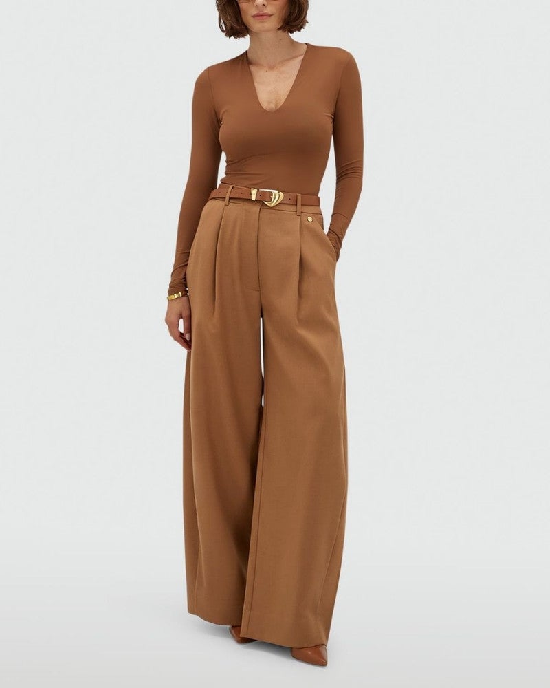 KYLE high waisted balloon fit pantalon Camel KYLE high waisted balloon fit pantalon Camel