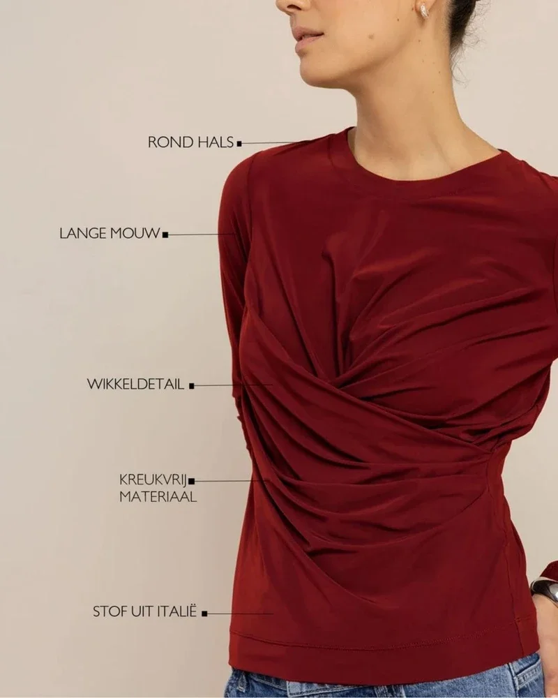 Janice top Rood Janice top Rood