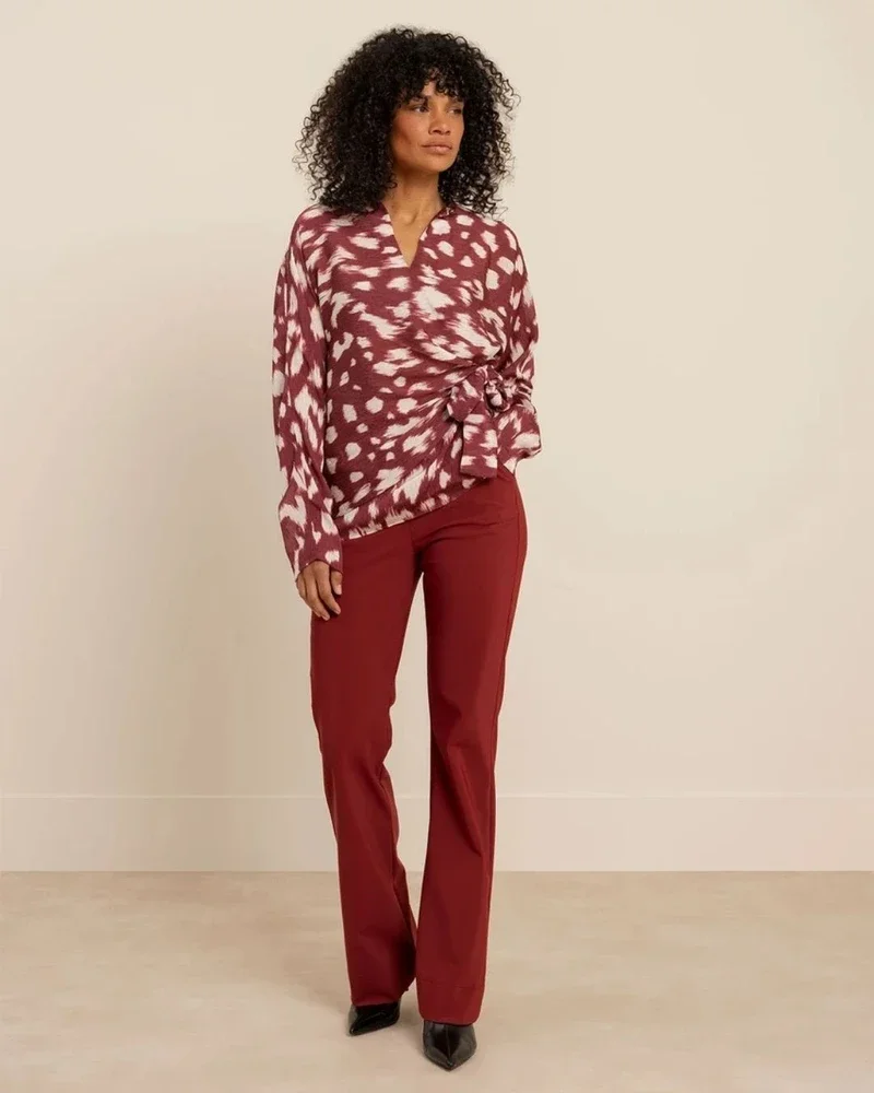 Flair bonded trousers Wine Rood Flair bonded trousers Wine Rood