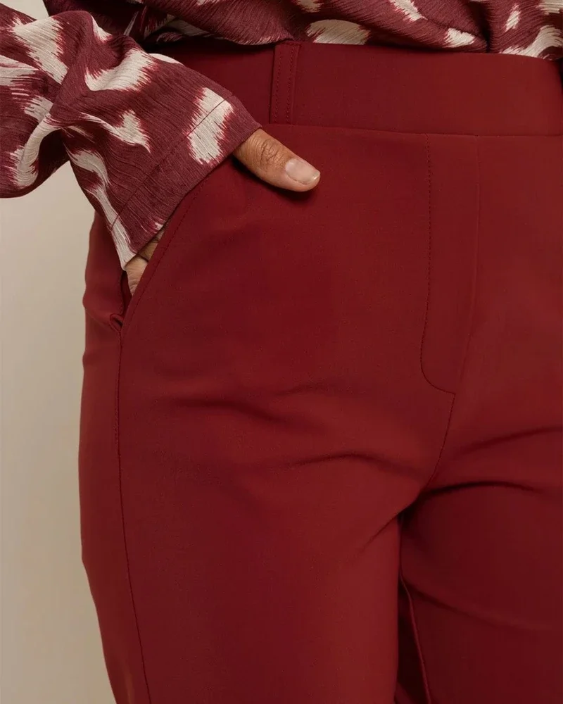 Flair bonded trousers Wine Rood Flair bonded trousers Wine Rood