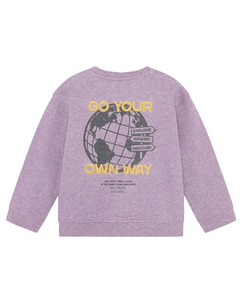 Oversized Sweater Backprint Your Way Lila Oversized Sweater Backprint Your Way Lila