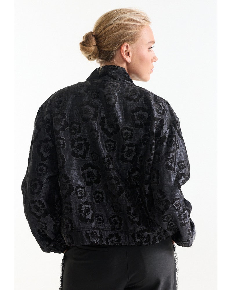 DAY JASJE vj 219 velvet jacquard zipper closure Zwart 1 DAY JASJE vj 219 velvet jacquard zipper closure Zwart 1