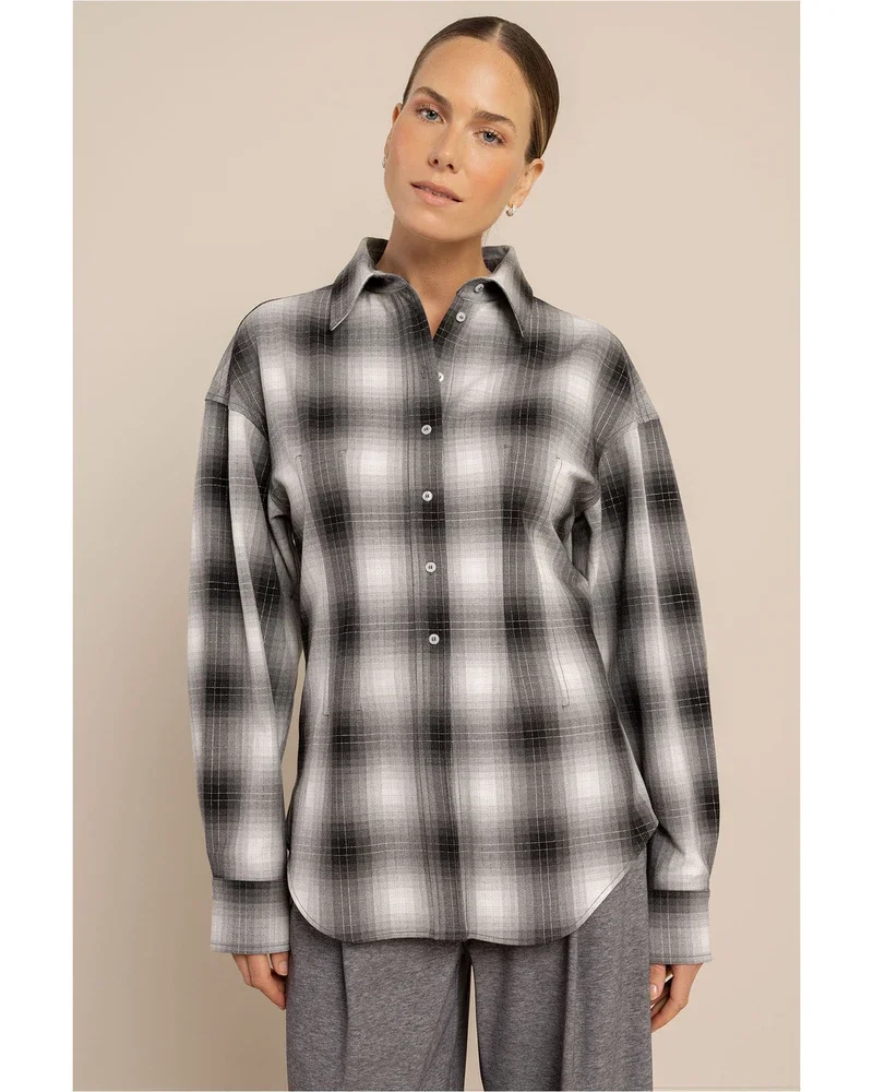 Tally check blouse Grijs Tally check blouse Grijs