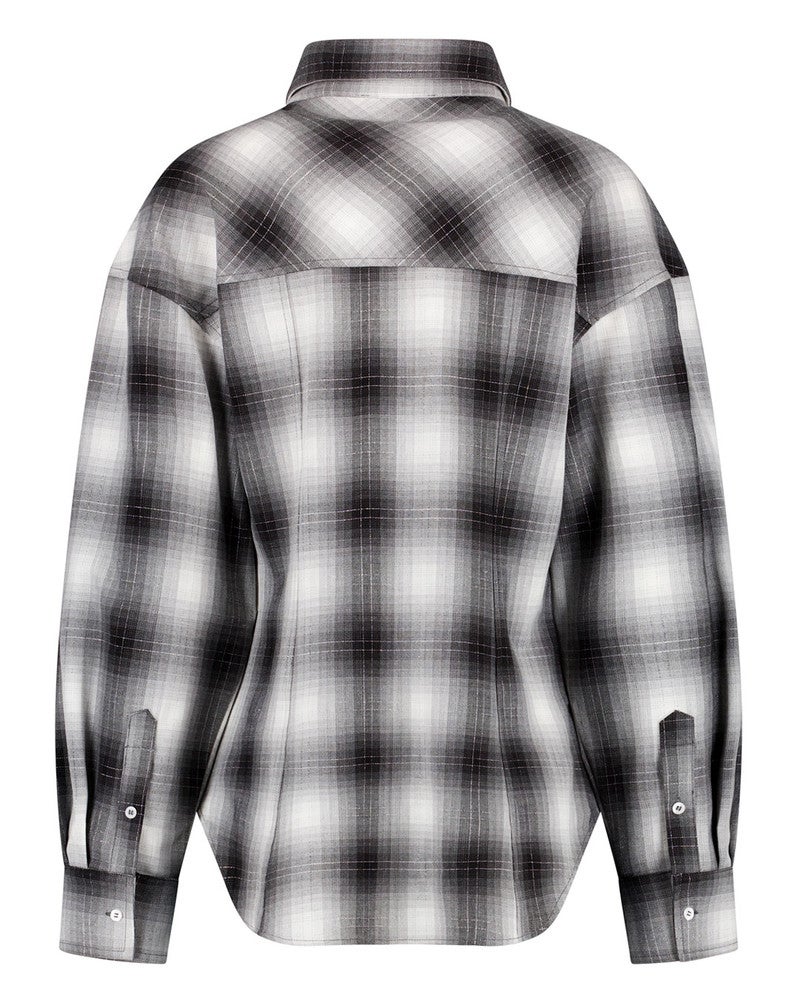 Tally check blouse Grijs Tally check blouse Grijs