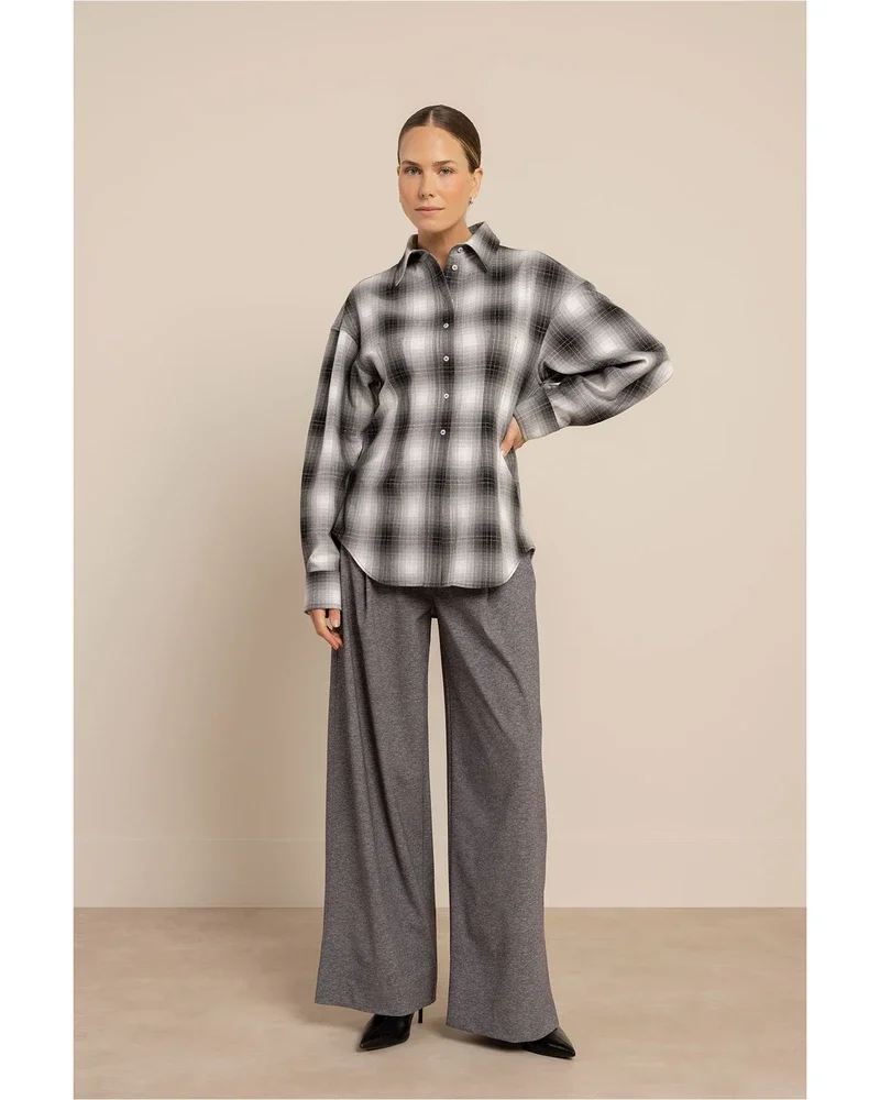 Tally check blouse Grijs Tally check blouse Grijs