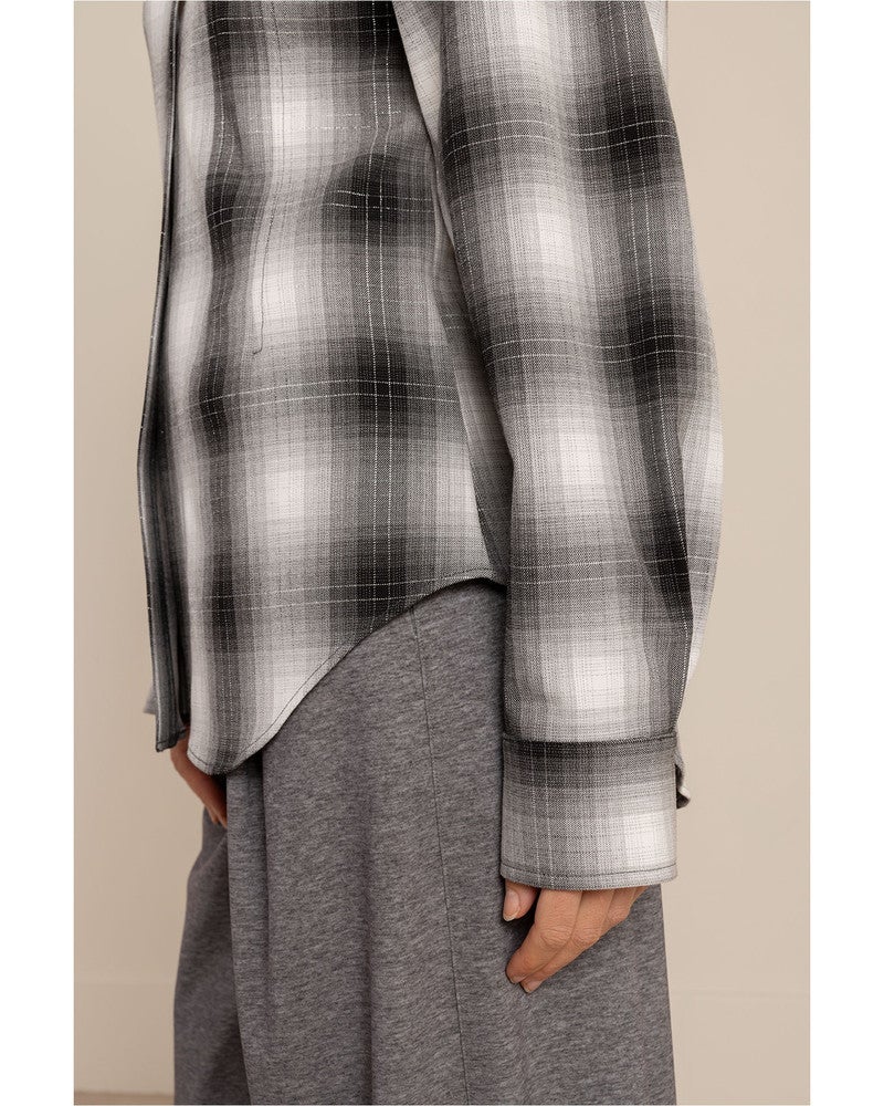 Tally check blouse Grijs Tally check blouse Grijs