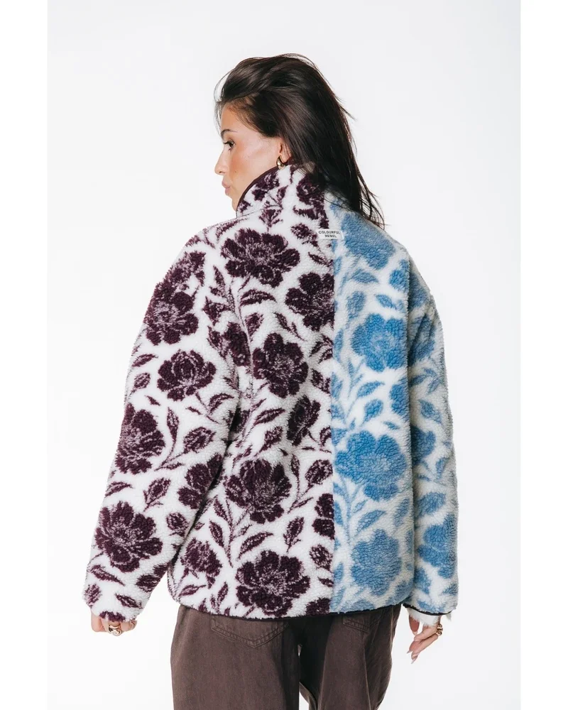 Shannon Contrast Floral Full Zip Fleece Multi Shannon Contrast Floral Full Zip Fleece Multi