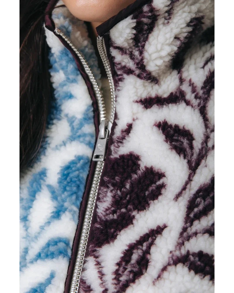 Shannon Contrast Floral Full Zip Fleece Multi Shannon Contrast Floral Full Zip Fleece Multi