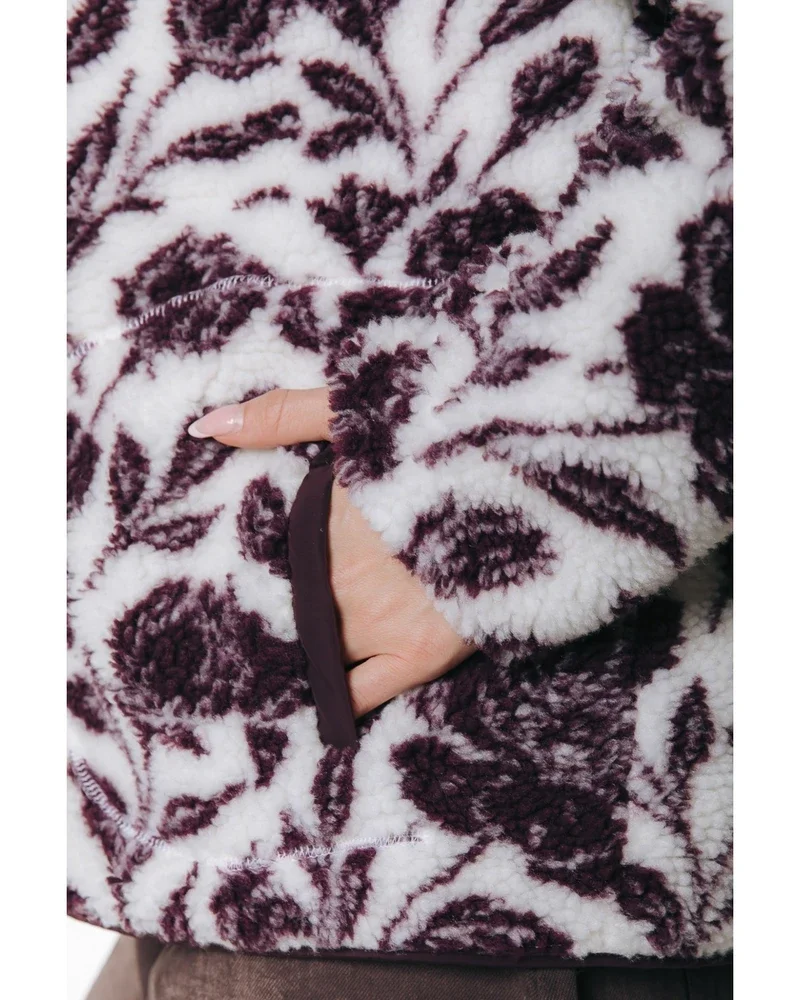 Shannon Contrast Floral Full Zip Fleece Multi Shannon Contrast Floral Full Zip Fleece Multi