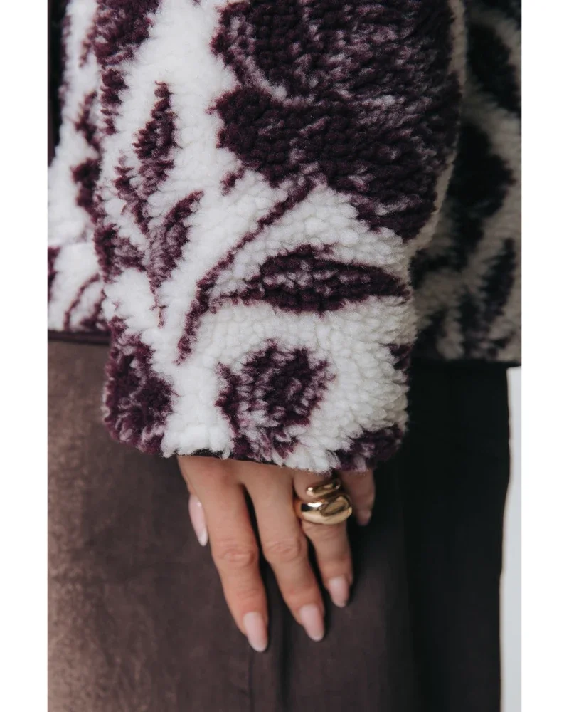 Shannon Contrast Floral Full Zip Fleece Multi Shannon Contrast Floral Full Zip Fleece Multi