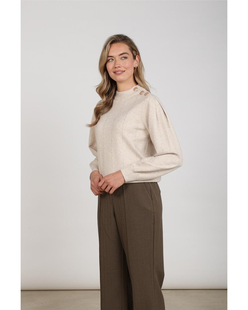Molly Pullover Strass Beige Molly Pullover Strass Beige