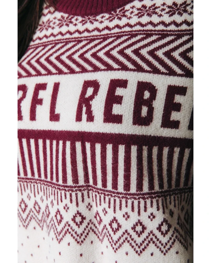 Arden Nordic Fair Isle Sweater Bordeaux Arden Nordic Fair Isle Sweater Bordeaux