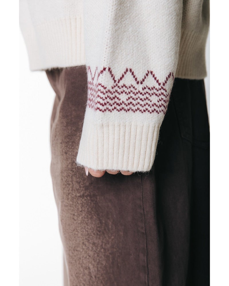 Arden Nordic Fair Isle Sweater Bordeaux Arden Nordic Fair Isle Sweater Bordeaux