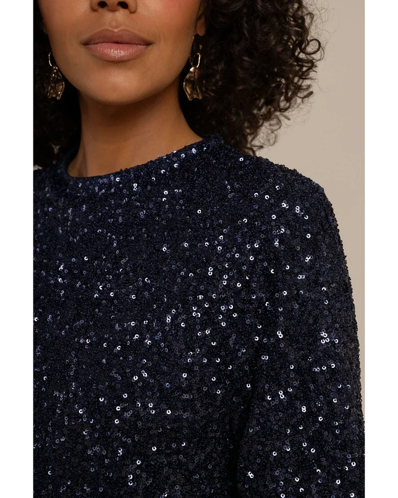 Princess sequins top Donker Blauw Princess sequins top Donker Blauw